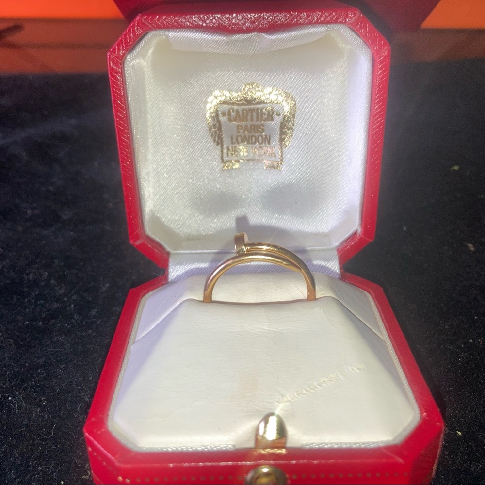 Cartier JUSTE UN CLOU RING, SMALL MODEL With Red Jewelry Box Set